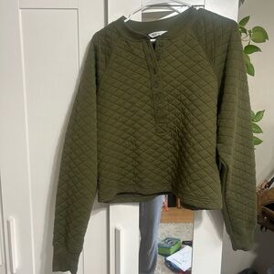 DSG Olive Green Quilted Button Down Shirt